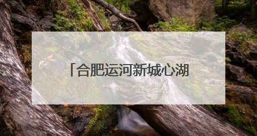 合肥运河新城心湖公园方案正在修改，有望明年开建